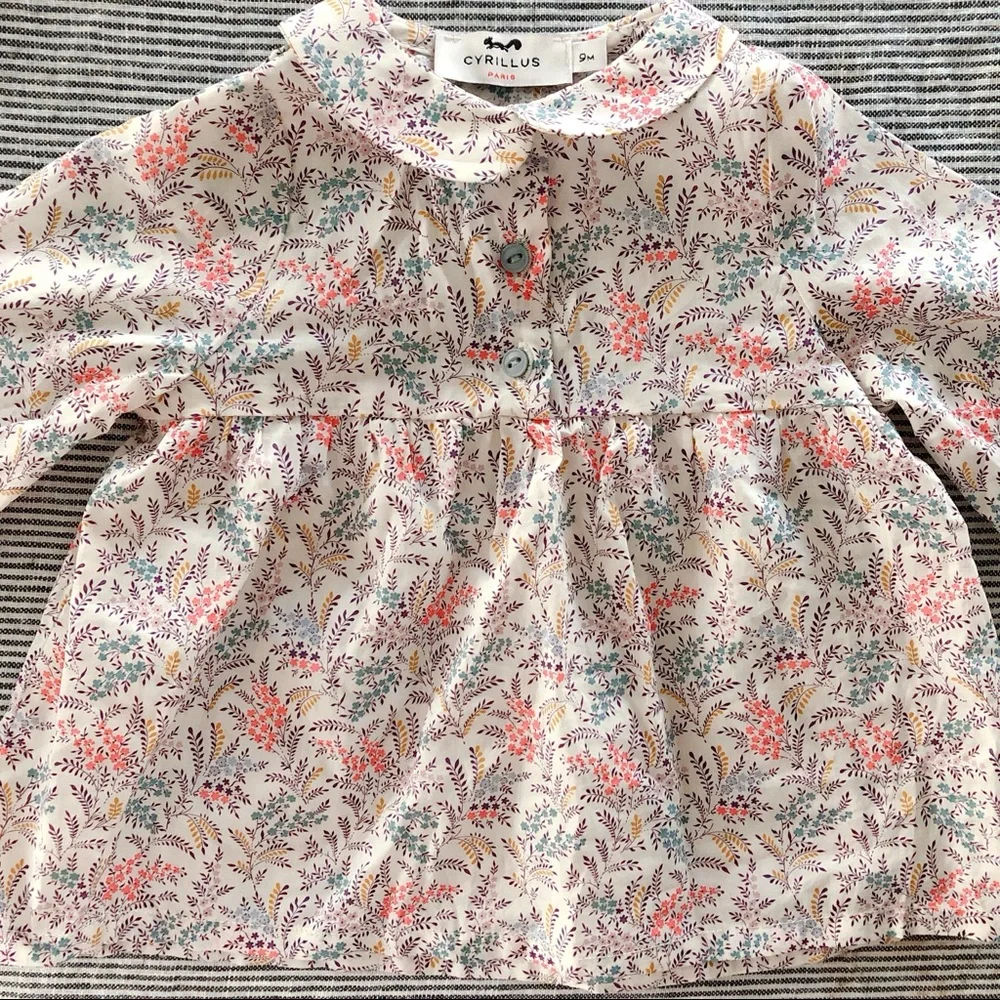 Cyrillus Floral Kids Blouse - Multicolor - Picture 3 of 5
